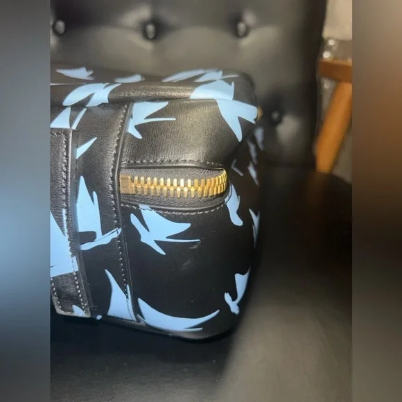 MARNI Spring/Summer 2018 Unisex Blue Leather Sailboat Patterned Satchel Bag - Picture 12 of 17